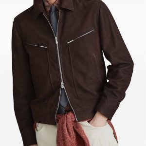 Brunello Cucinelli Men's Suede Sheepskin Jacket